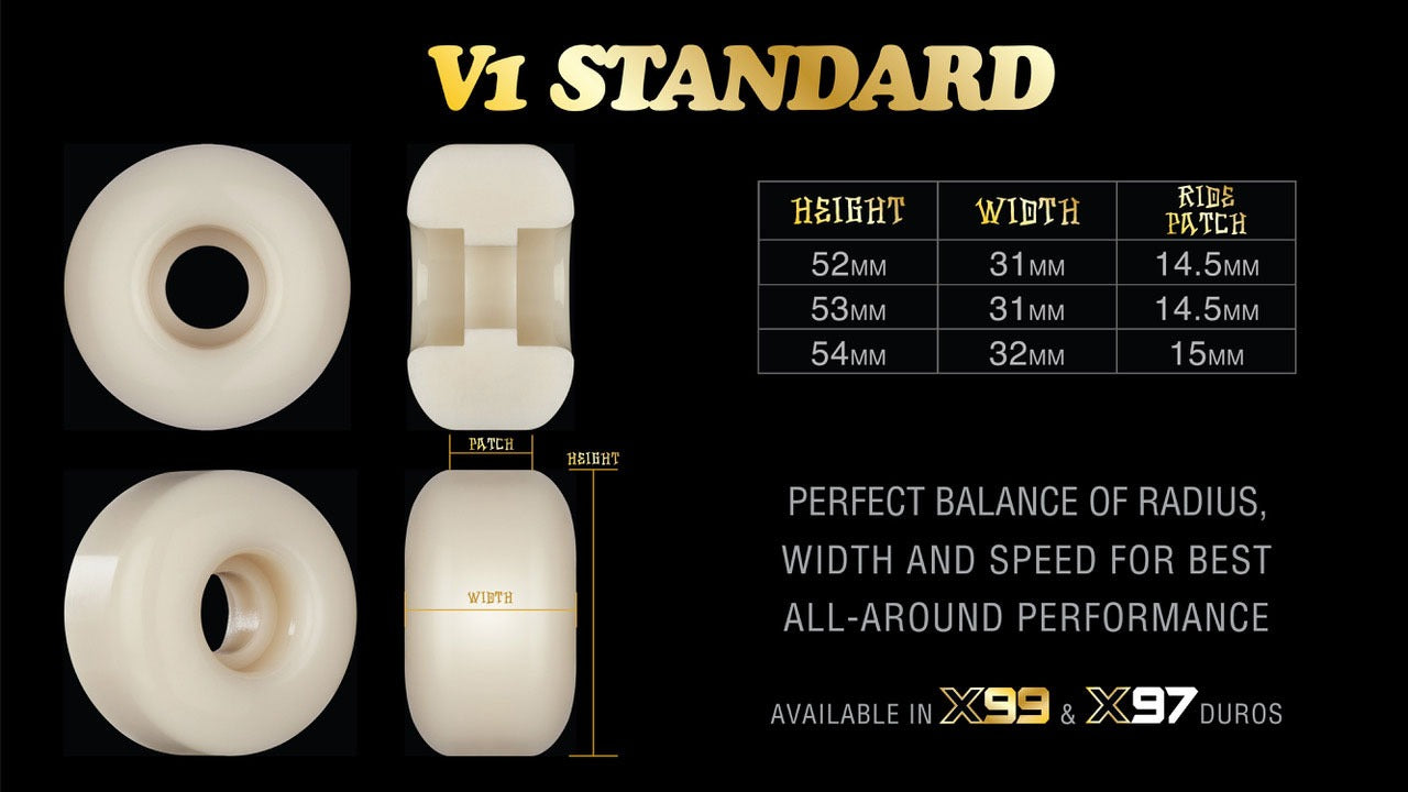 BONES WHEELS X-Formula Gold Chain V1 Standard 97A 52,53,54mm